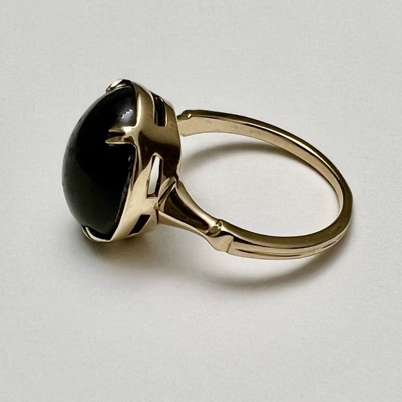 Vintage 14k Cats Eye Spectrolite Ring - Picture 5 of 8
